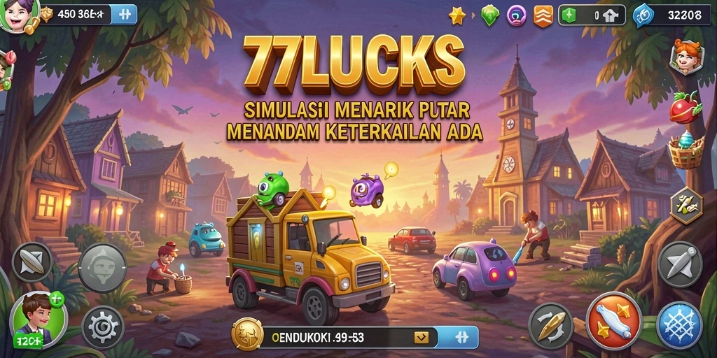 Tampilan gameplay menarik dari 77LUCKS yang mendebarkan.