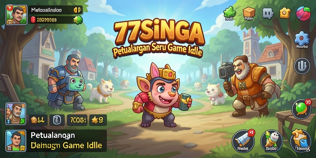 Screenshot gameplay menunjukkan karakter-karakter yang sedang bertarung.