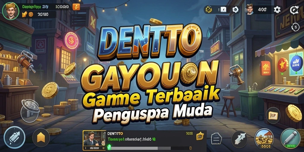 Tampilan gameplay DENTOTO yang menarik dengan elemen Tycoon.