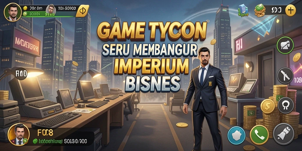 Gameplay F08 yang menampilkan keseruan membangun bisnis.