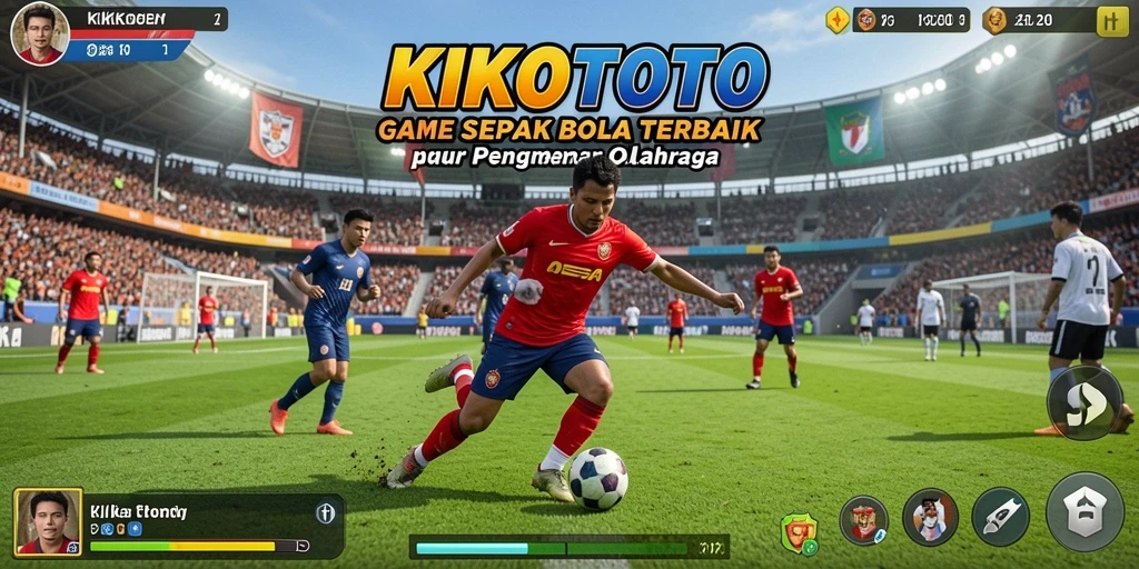 Tampilan gameplay KIKOTOTO yang menegangkan di lapangan sepak bola.