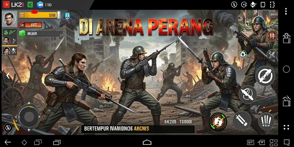 Screenshot LK21 menampilkan aksi bertarung yang intens dan penuh strategi.