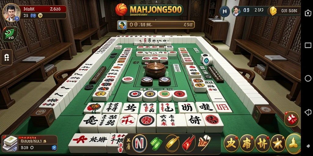 Tampilan gameplay seru dan mengasyikkan dari MAHJONG500.