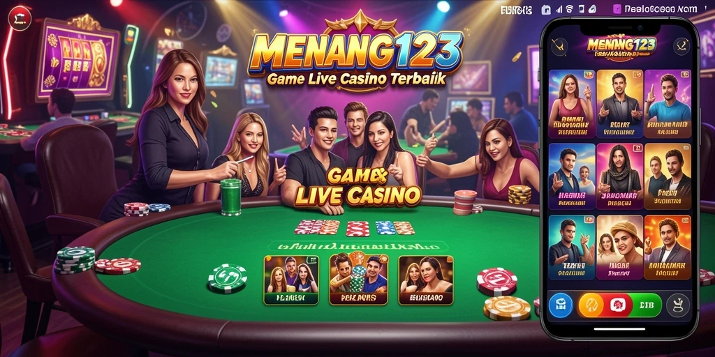 Tampilan gameplay Live Casino yang mendebarkan di MENANG123.