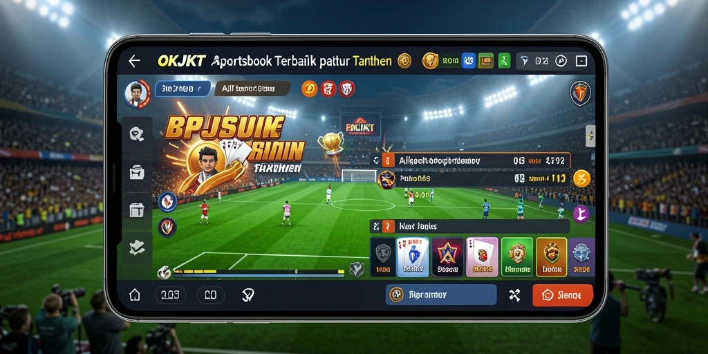 Tampilan utama gameplay OKJKT yang menampilkan berbagai jenis olahraga untuk taruhan.