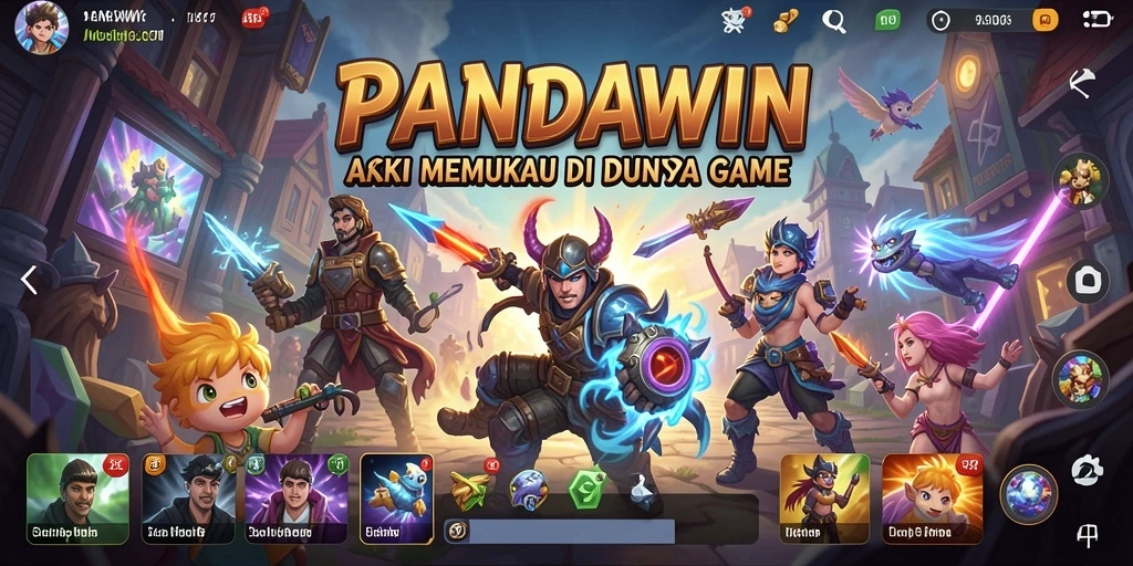 Tampilan aksi seru dalam gameplay PANDAWIN.
