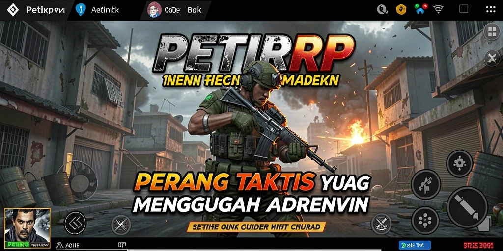 Screenshot gameplay PETIRRP yang menggambarkan aksi pertempuran seru.