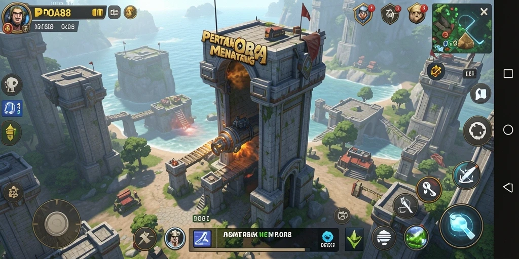 Screenshot POA88 menampilkan aksi seru bermain Tower Defense.