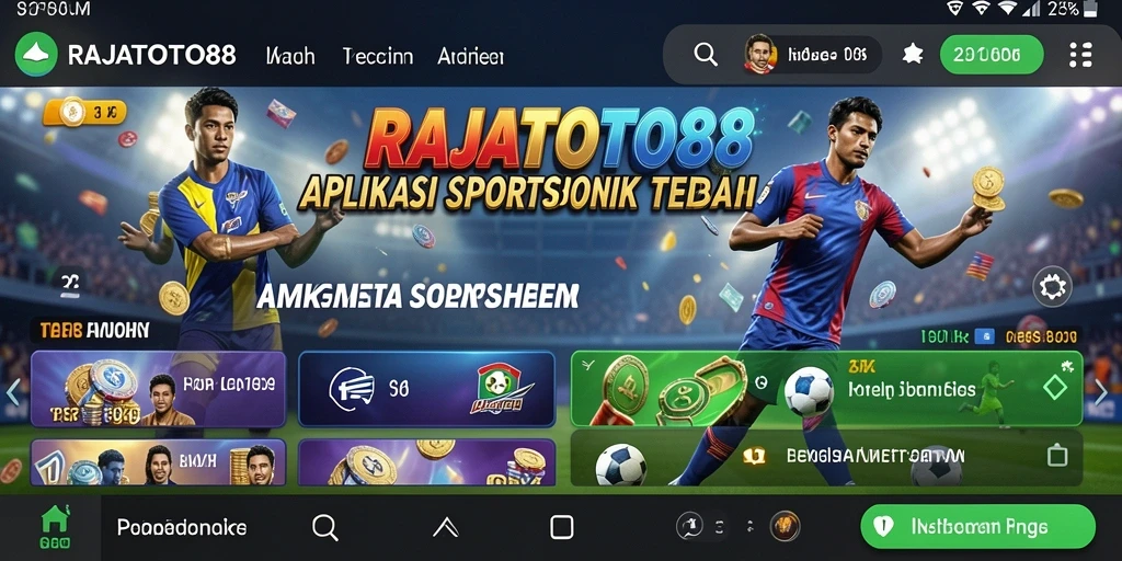 Tampilan gameplay menarik dari aplikasi RAJATOTO88 yang memudahkan taruhan olahraga.