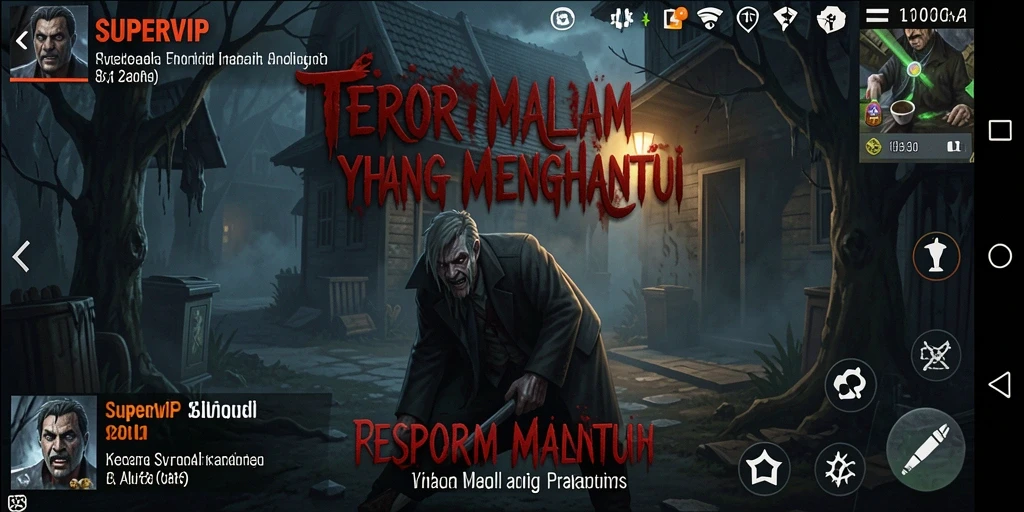 Gameplay SUPERVIP yang menegangkan di dunia penuh kegelapan.
